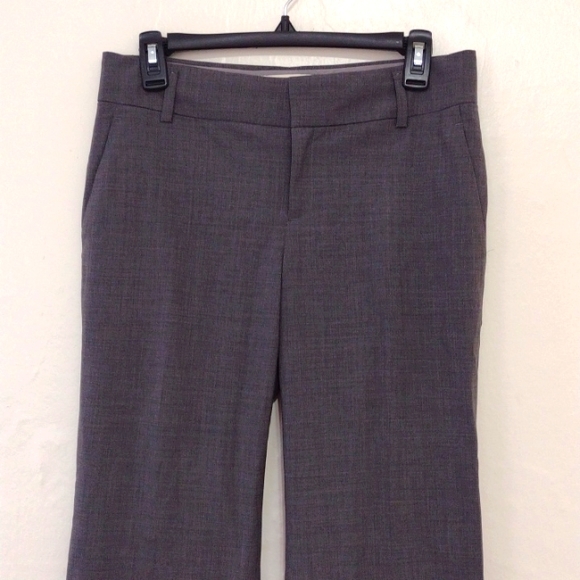 Banana Republic Gray Wool Mid Rise Martin Fit Flare Ankle Dress Pants Size 4 - Picture 2 of 12